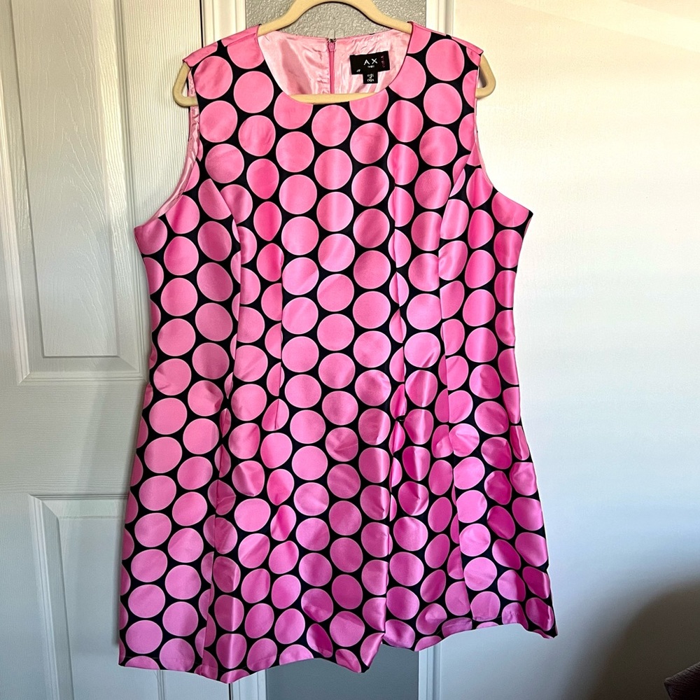 AX Paris Curve Pink Dots Dress - Size 22